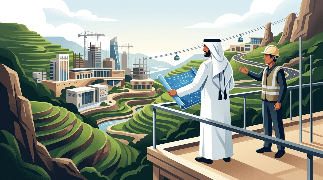 وزير السياحة يطلع على سير الأعمال في مشروع "ذا بوينت" بعسير