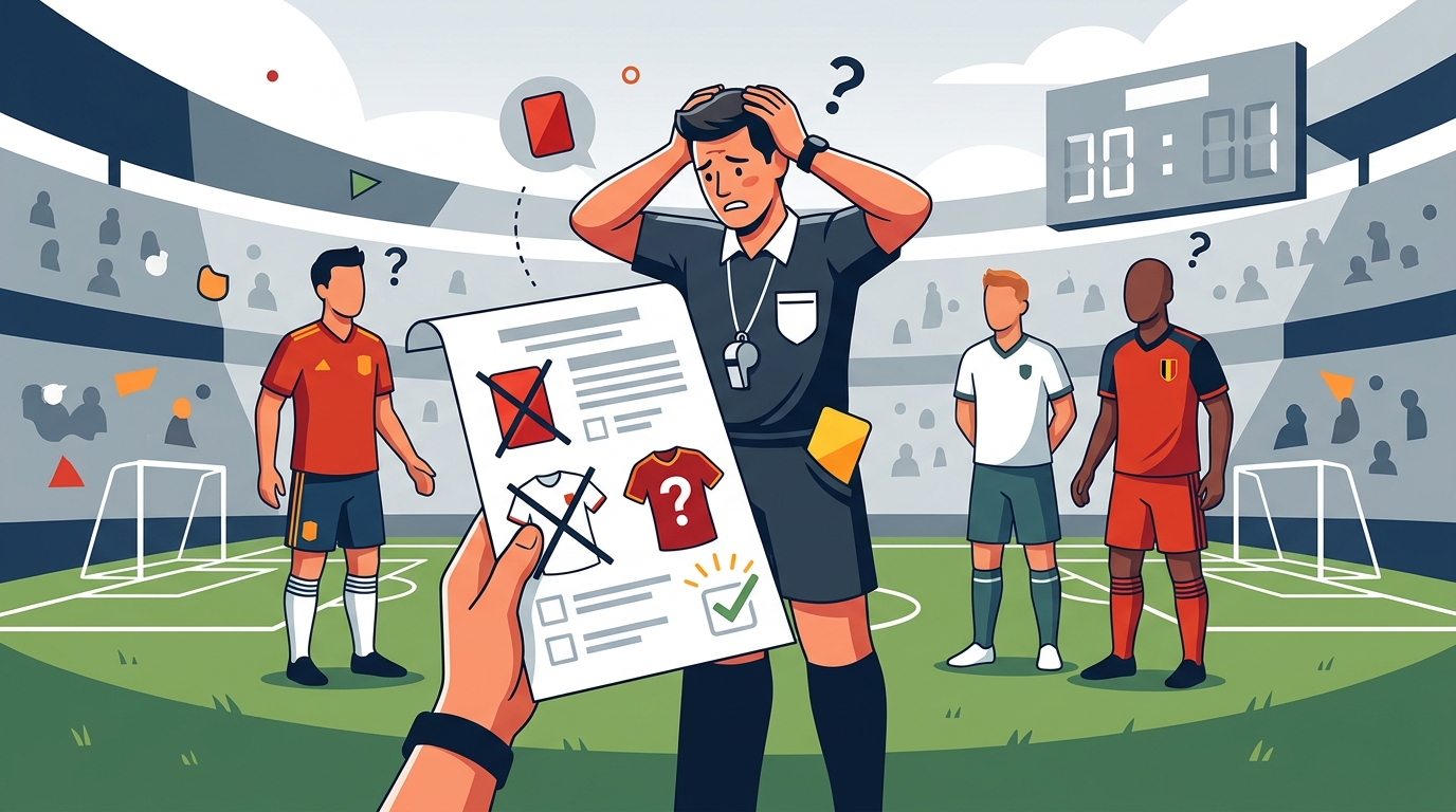 Became a player for Belgium.. a strange error puts the referee of the Spain match in an embarrassing position